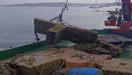 Bodrum’da denizin tabanından çıktı! Tam 200 ton tonoz