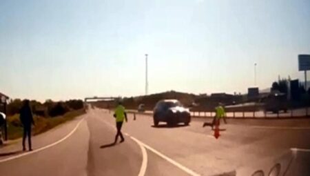 Tekirdağ’da ‘Dur’ ihtarına uymayıp polise çarptı ve kaçtı! Saklandığı menfezde yakalandı