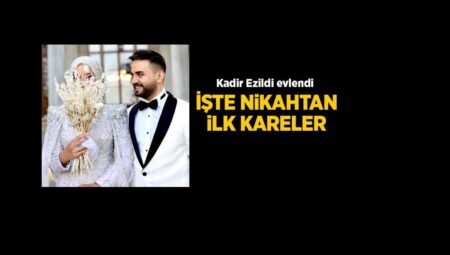 Kadir Ezildi ve Gamze Türkmen evlendi! İşte nikahtan birinci fotoğraflar