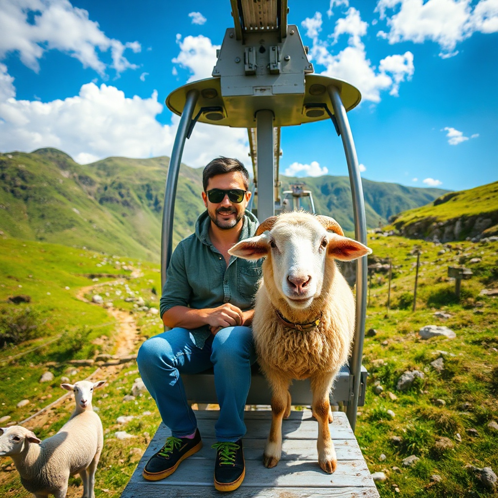 Koçuyla Teleferiğe Binen Vatandaş, Uludağ’da Gözleri Doldurdu!