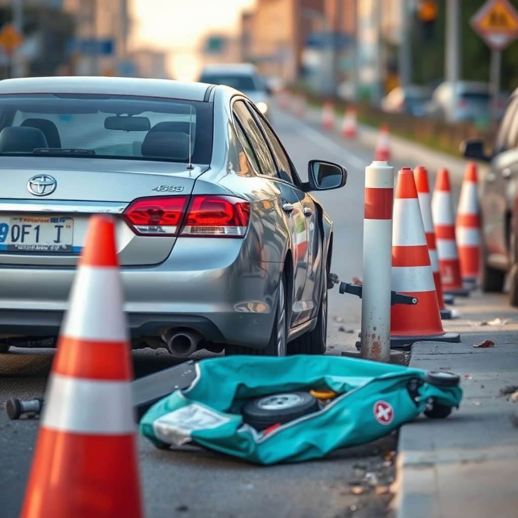 Ünye Haber Trafik Kazası: Otomobil Bariyerlere Çarptı