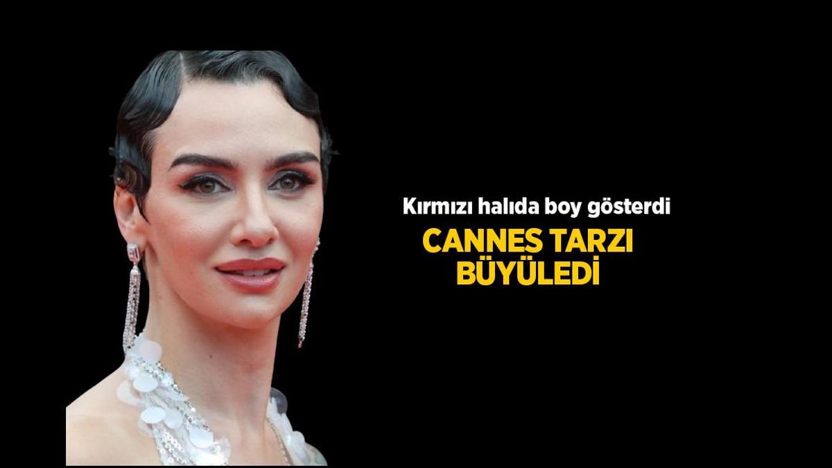‘Cannes’ üslubu olay oldu! Tekçe Akalay kırmızı halıda büyüledi
