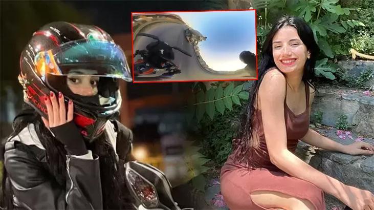 Fenomen motorcu Saniye’nin vefata gidişi kask kamerasında