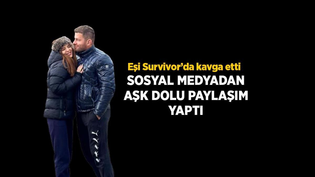 Olay fragmandan çabucak sonra paylaştı! Survivor İsmail Balaban’ın eşinden aşk dolu kelamlar