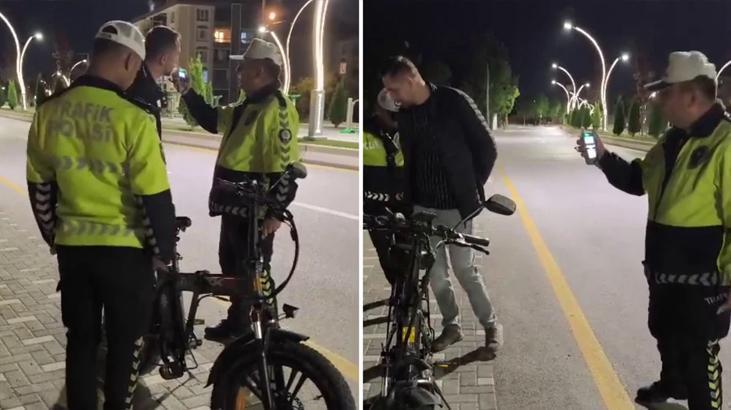 Alkollü bisiklet şoförüne ceza kesildi! Polis: Alkollü formda eşek bile kullanamazsın