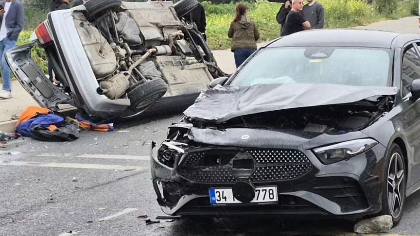 Beylikdüzü’nde feci kaza! Evvel karşıt şeride daldı, akabinde 2 araca çarptı