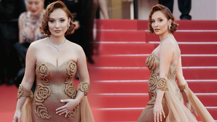 Cannes’da bebek müjdesi! Başak Gümülcinelioğlu hoş haberi kırmızı halıda açıkladı