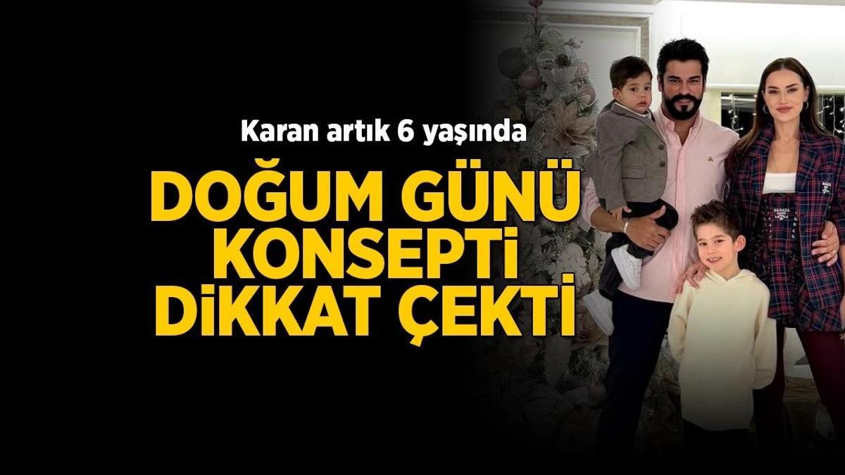 Fahriye Evcen ile Burak Özçivit’in oğlu Karan 6 yaşına girdi