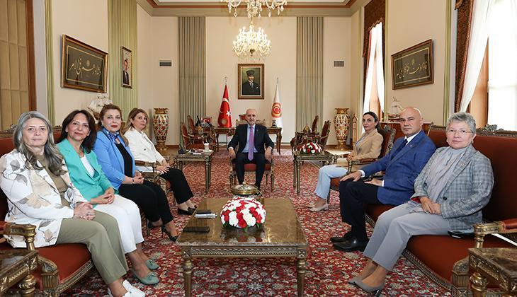 Meclis Başkanı Kurtulmuş, CHP’li Kaya ile ÂLÂ Partili Çömez’i kabul etti