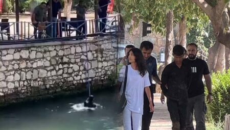 Polisi görünce dereye atlayıp kaçmaya çalıştı! Vefatla burun buruna geldi