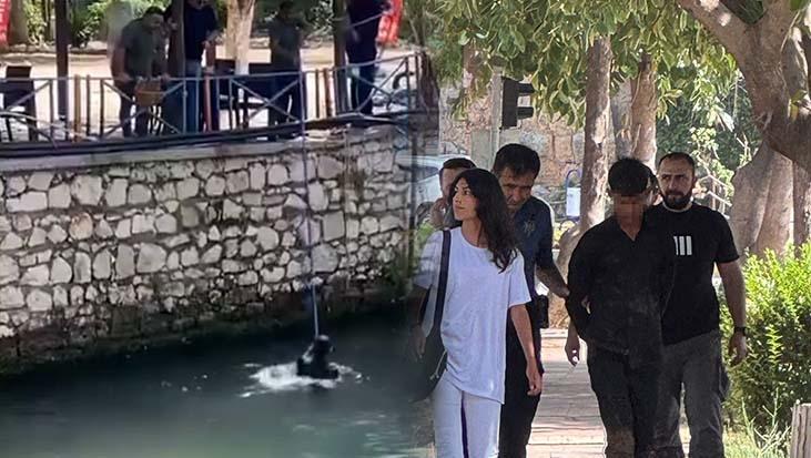 Polisi görünce dereye atlayıp kaçmaya çalıştı! Vefatla burun buruna geldi