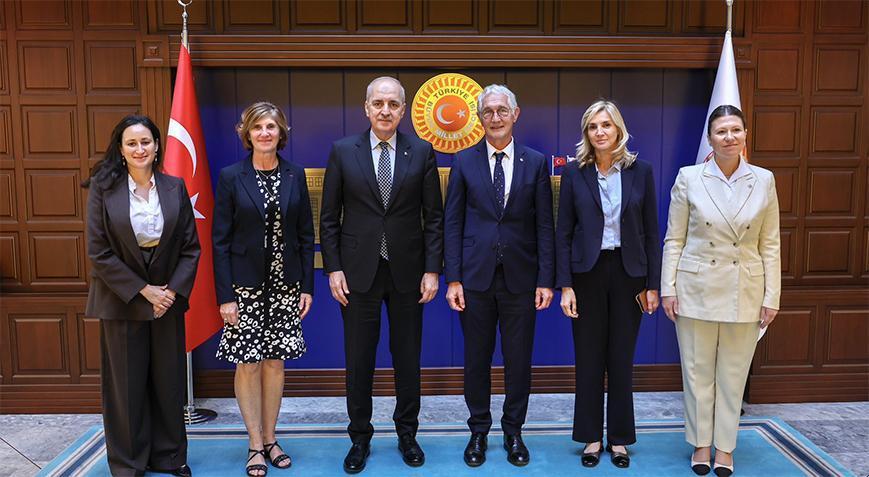 TBMM Başkanı Kurtulmuş, Fransa-Türkiye Parlamentolar Ortası Dostluk Kümesi Lideri’ni kabul etti