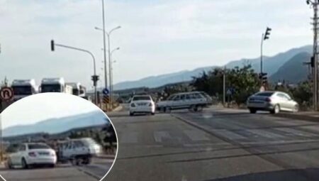 Toplumsal medya için imaj çekerken kazayı kaydetti